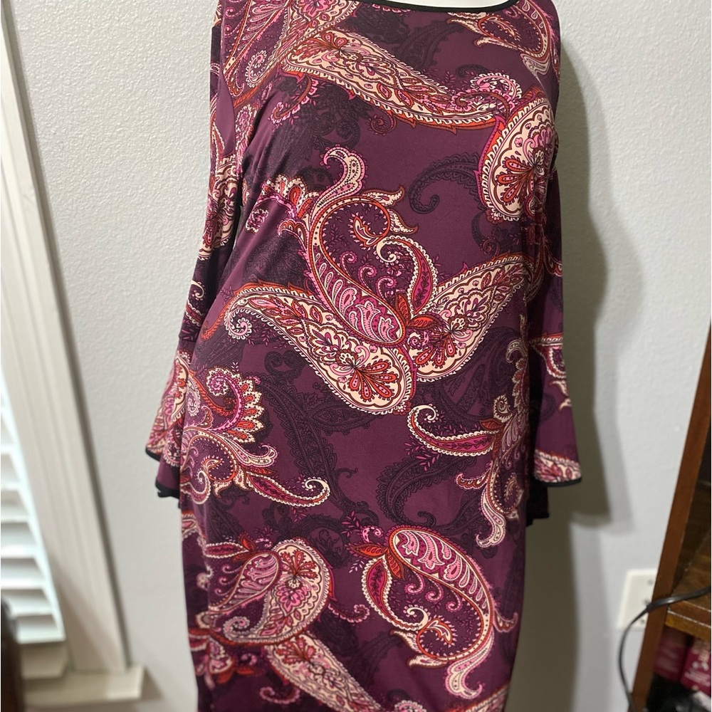 Bell Sleeve paisley Dress